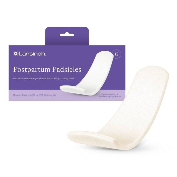 NWT Lansinoh Postpartum Cooling Pads - 12 Count Perineal Ice Packs - Picture 1 of 1